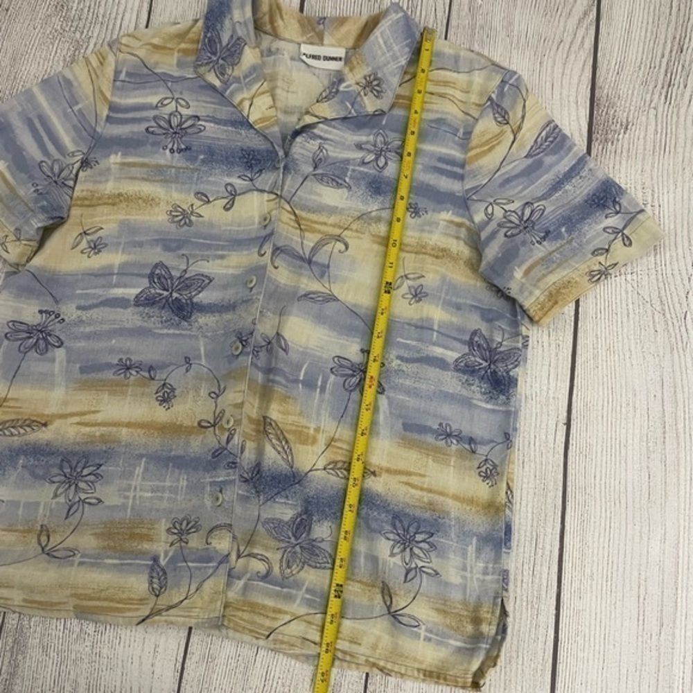 ALFRED DUNNER Women’s Button Down Linen Shirt Size 12 - Picture 5 of 6